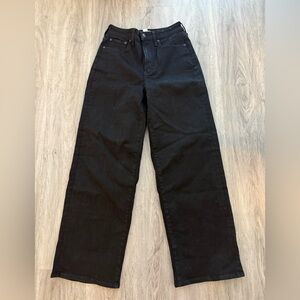 Madewell Black Flare & Wide Leg Jeans